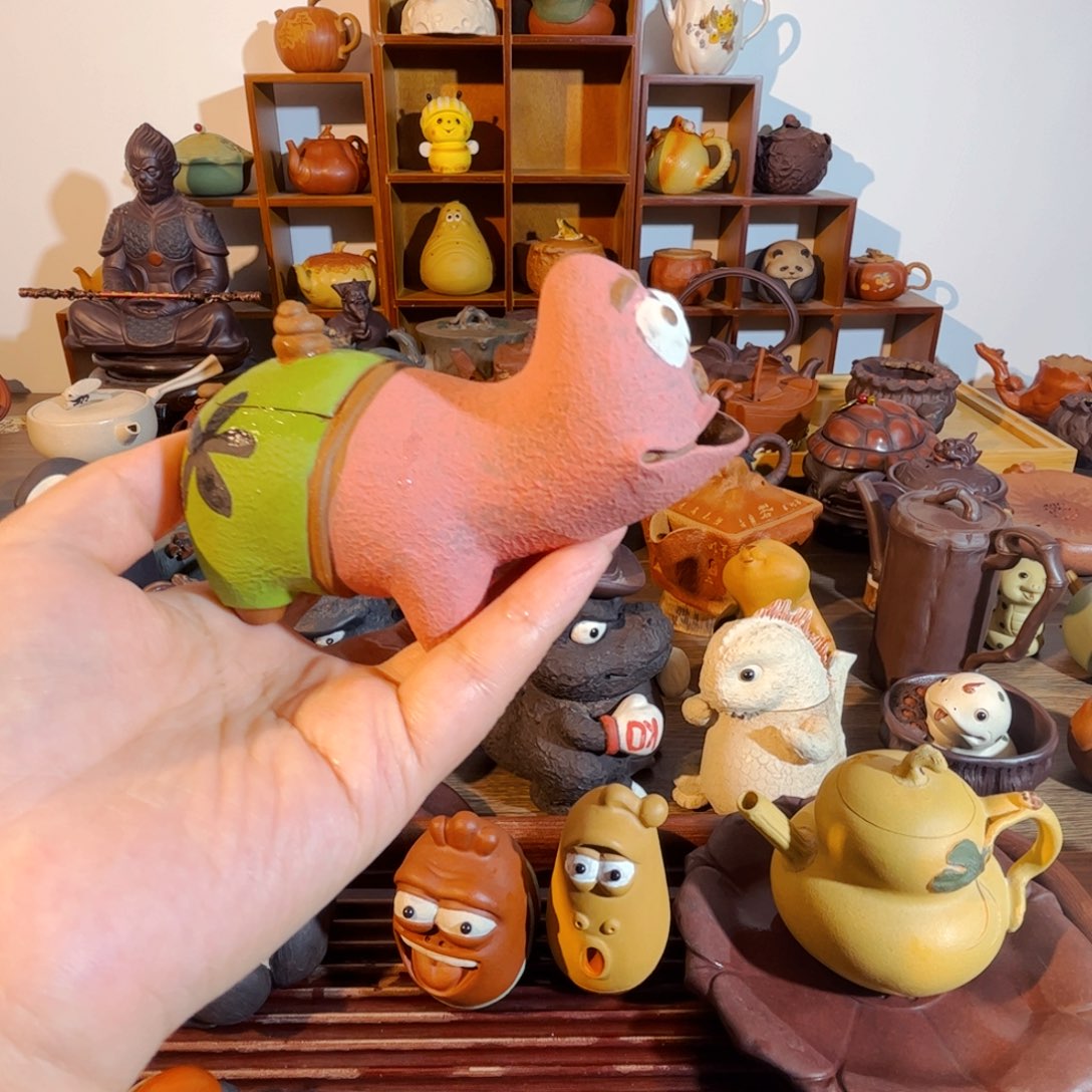 紫砂茶壶闲*蛋纯手工制作过程非常