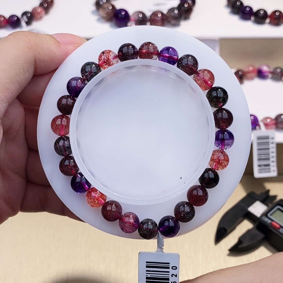 未镶嵌手链水晶黑加仑7+