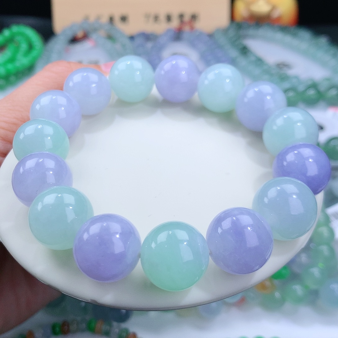 翡翠手链未镶嵌卡14.8