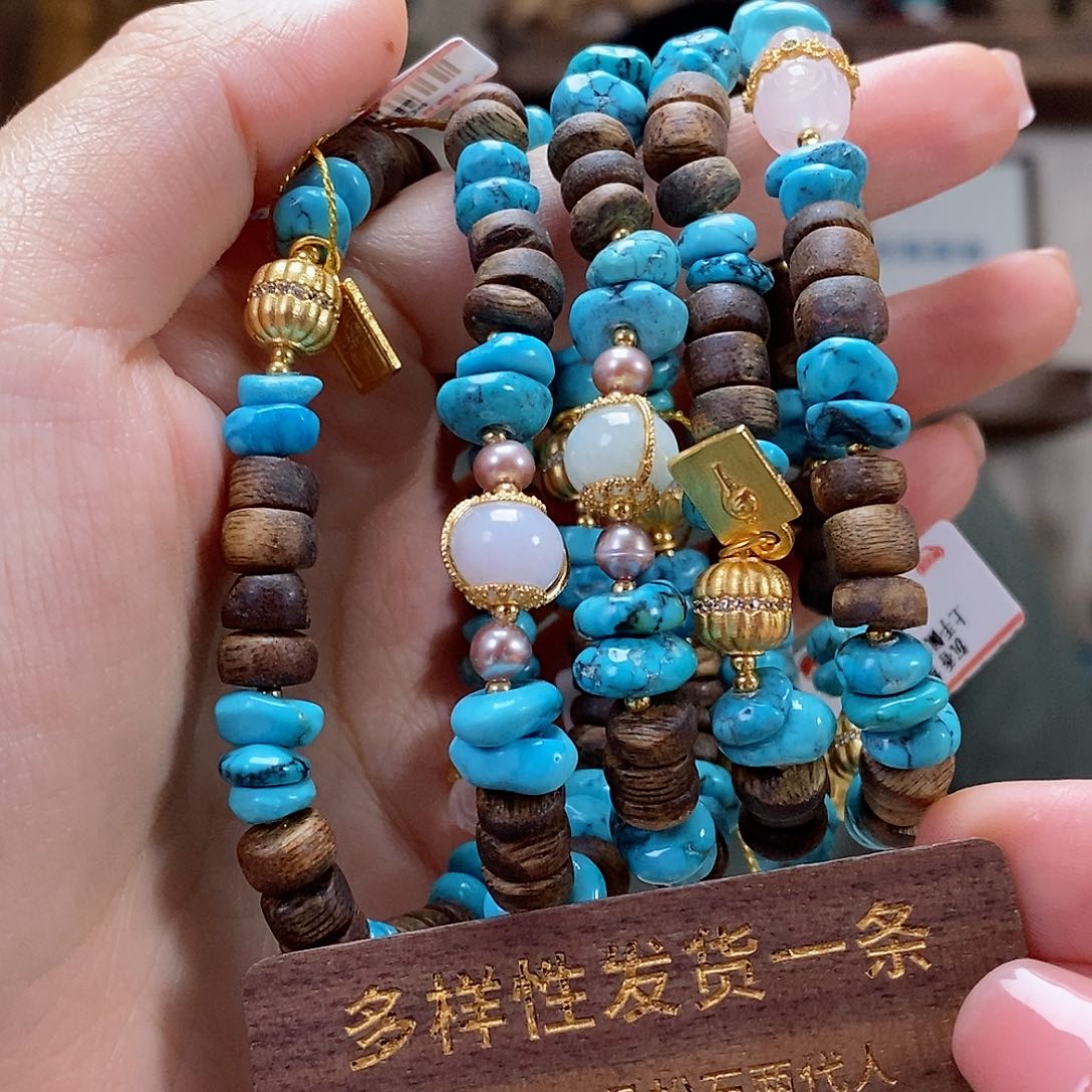 银S925镶嵌绿松石珠宝奇石