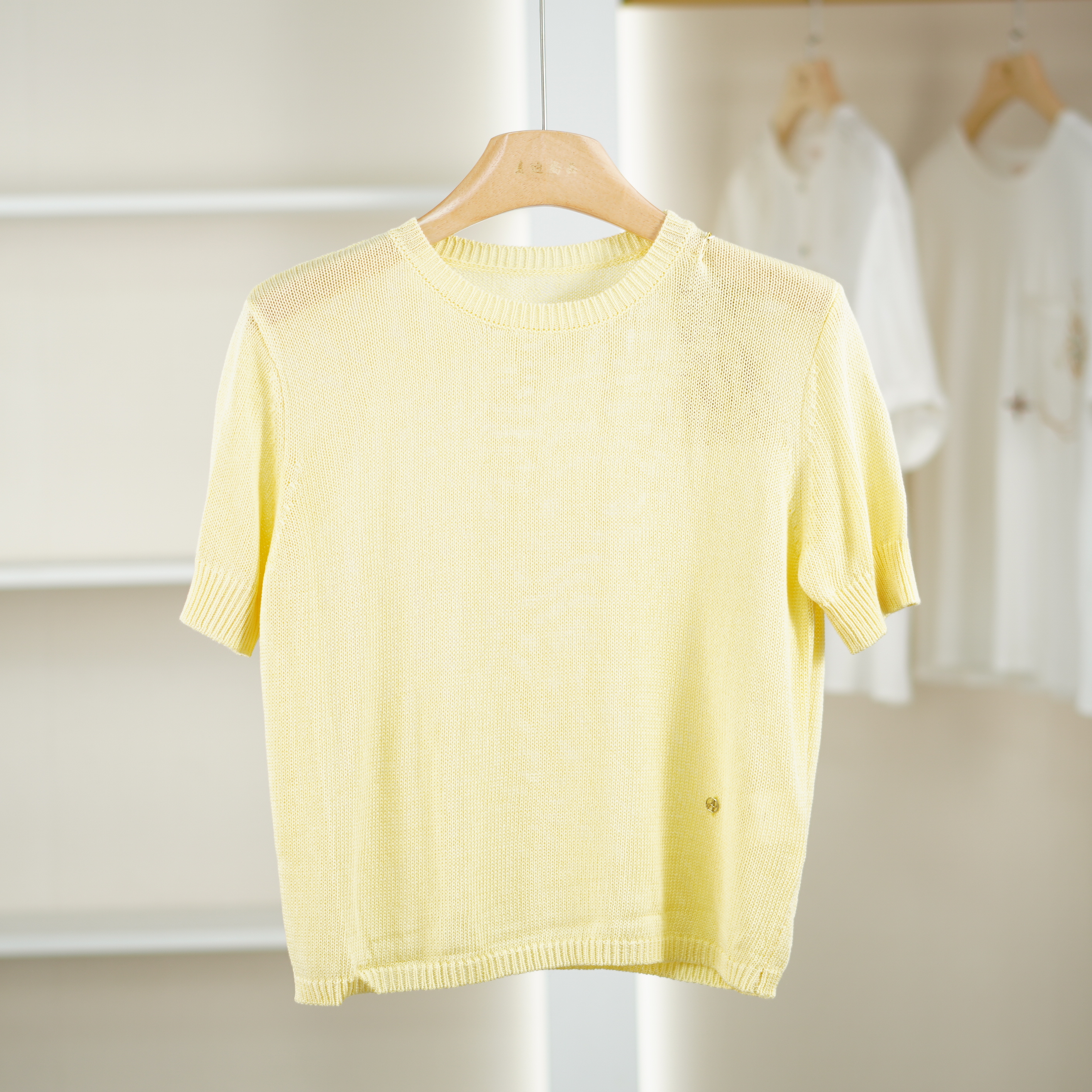 【麦迪尚品•品牌新款】51026123 纯色百搭针织衫夏季女品牌撤柜