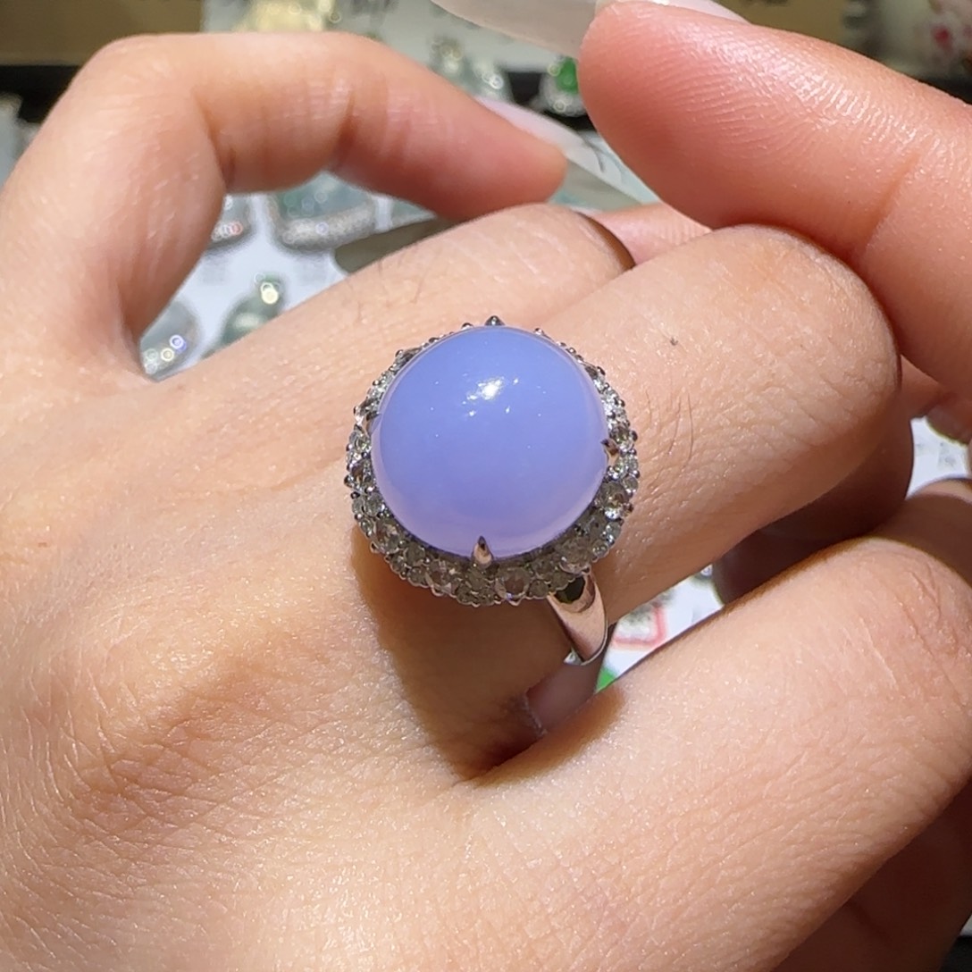 【闪购商品】翡翠戒指18K金镶嵌天然