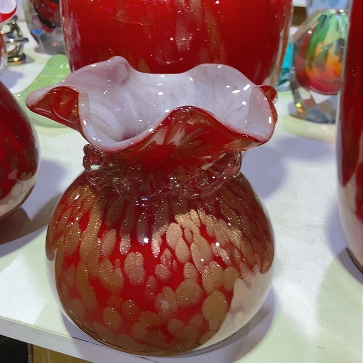 无铅玻璃琉璃花瓶高16口7