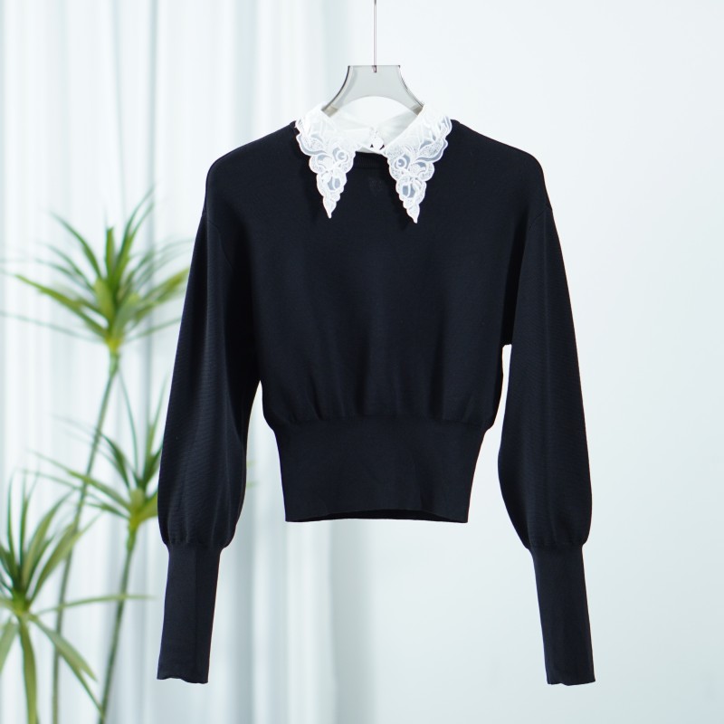 LI丽系列  Z557  女装简约时尚针织毛衣黑色TK3275100