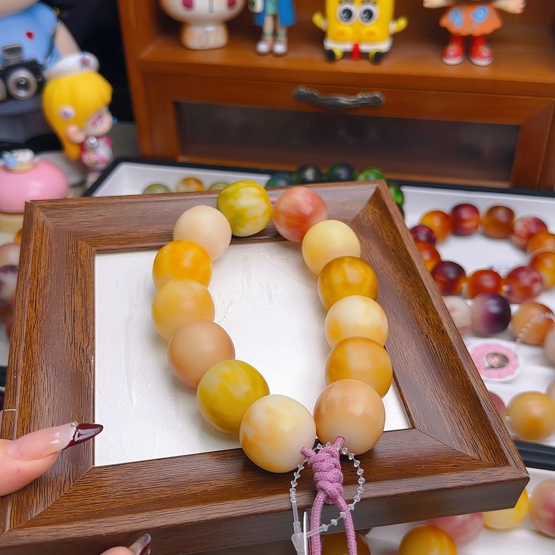 菩提根/象牙果手串卡23干磨手持微瑕