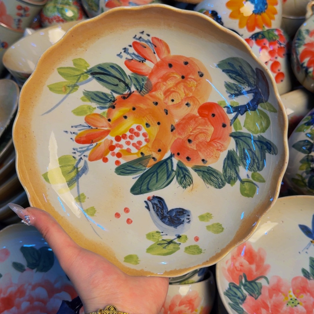 瓷片景德镇陶瓷手工手绘