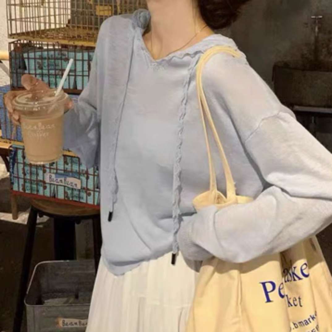 2025夏款百搭韩版显瘦慵懒防晒针织衫时尚女生