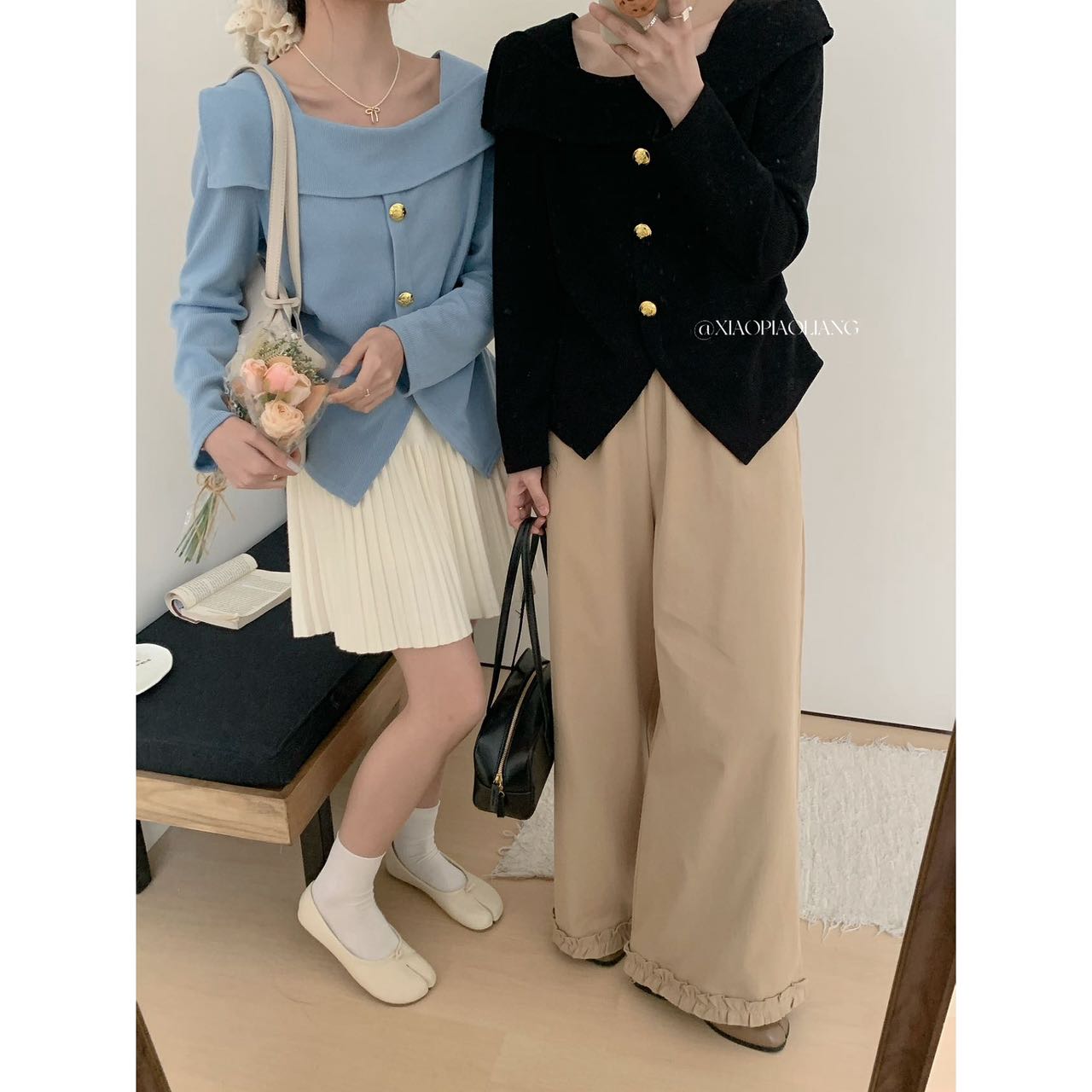 Sa姐专属-春减龄小众一字肩褶皱收腰显瘦百搭长袖打底衣9563#0.15