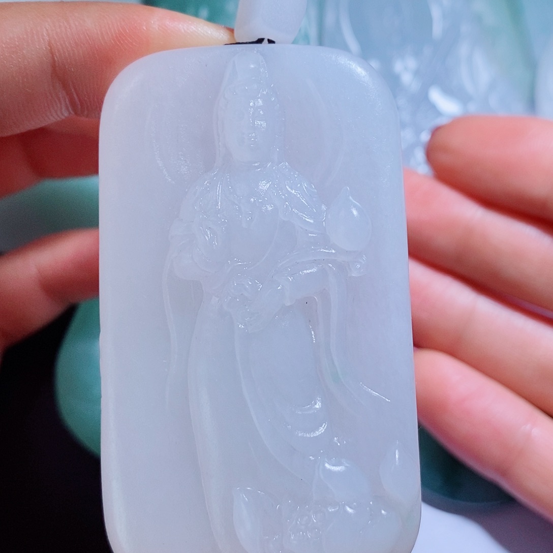 定制翡翠未镶嵌雾*毛货不支持退换货，付款后确认抛光