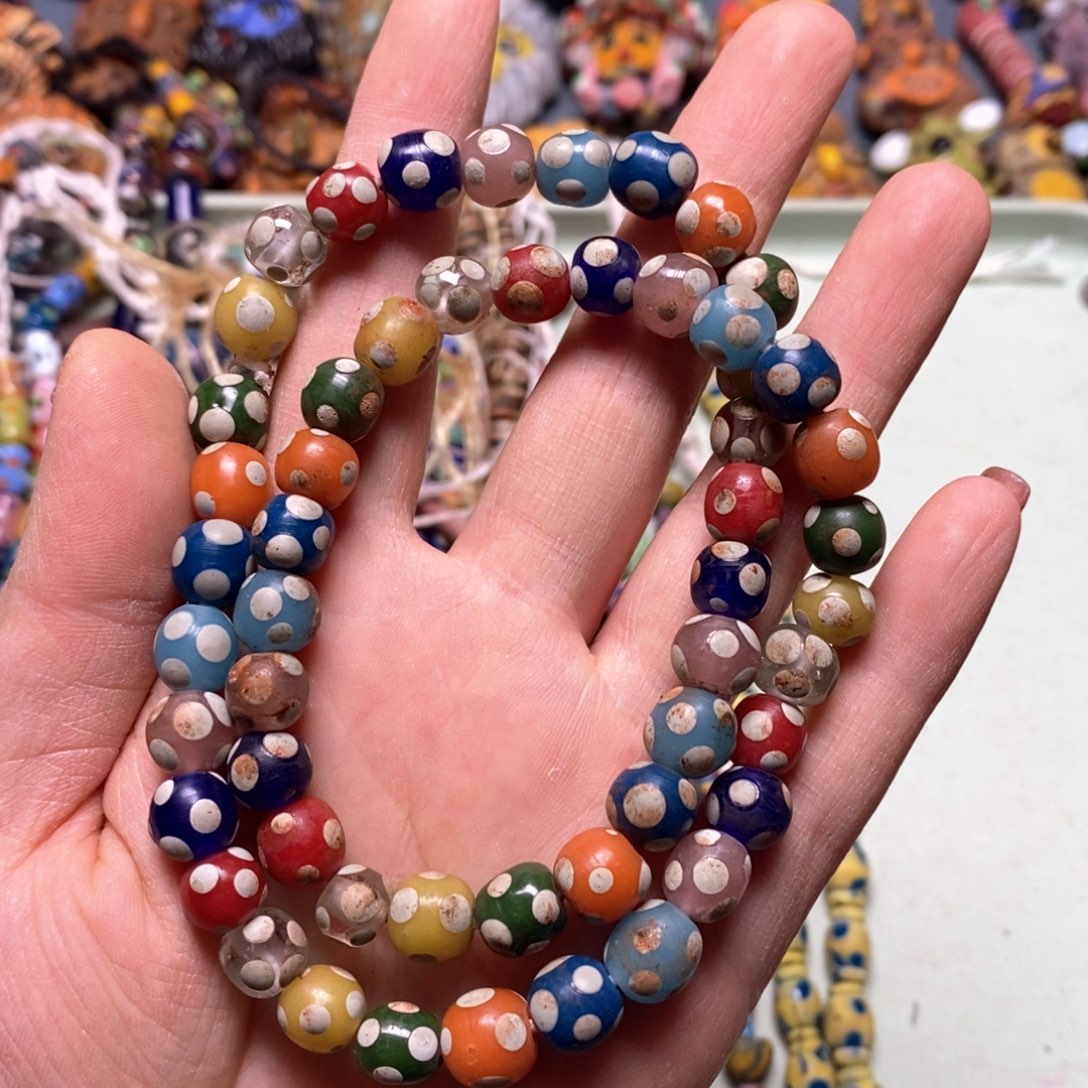 琉璃颈饰印度尼西亚波点链子