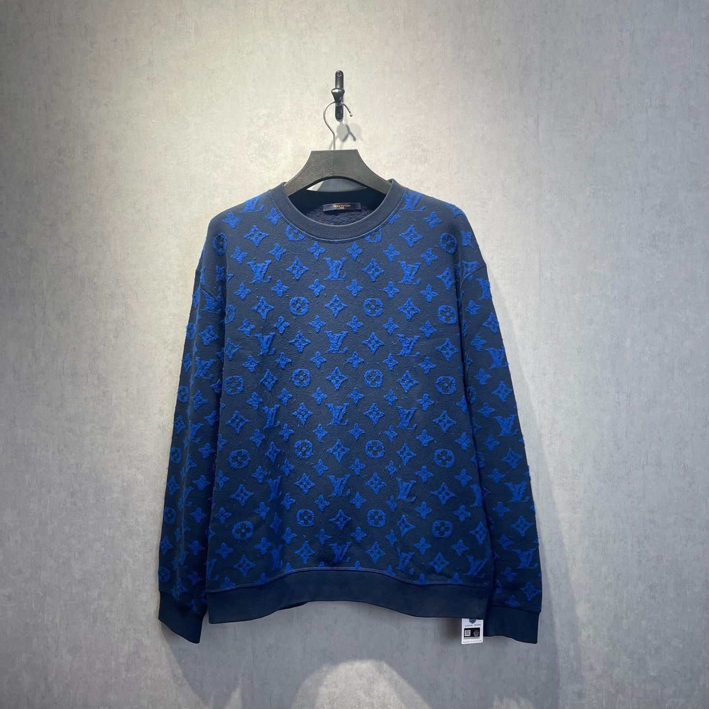 99新 LouisVuitton/路易威登 植绒logo满印卫衣/XXL码/DY215052