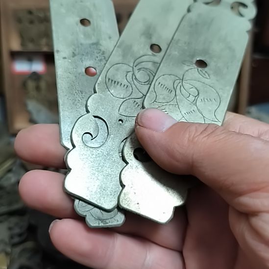 风***尘硅胶铜片三个，包浆自然