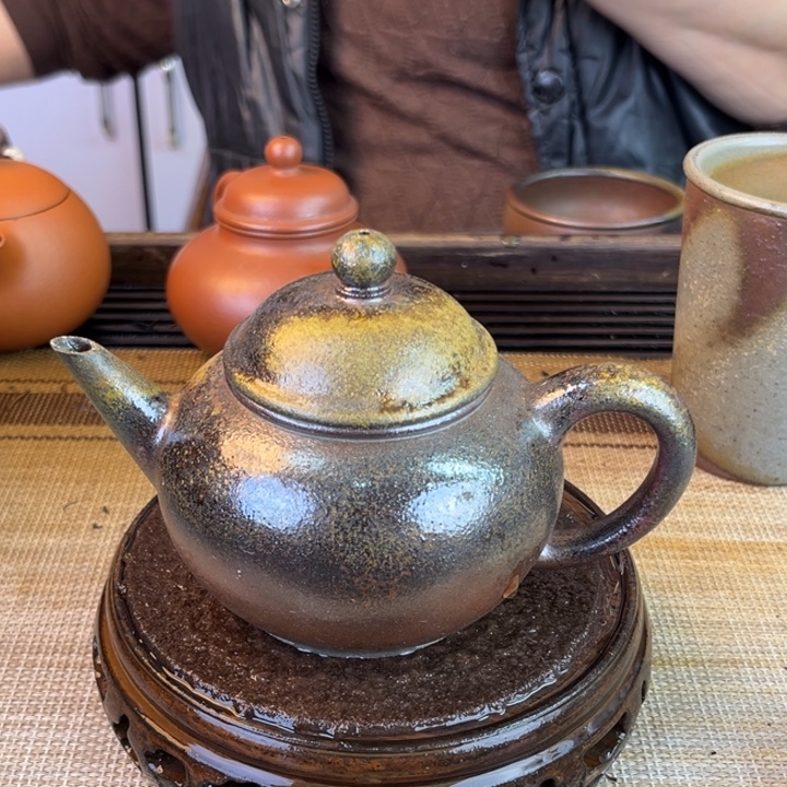 紫砂茶壶底槽清柴烧240cc