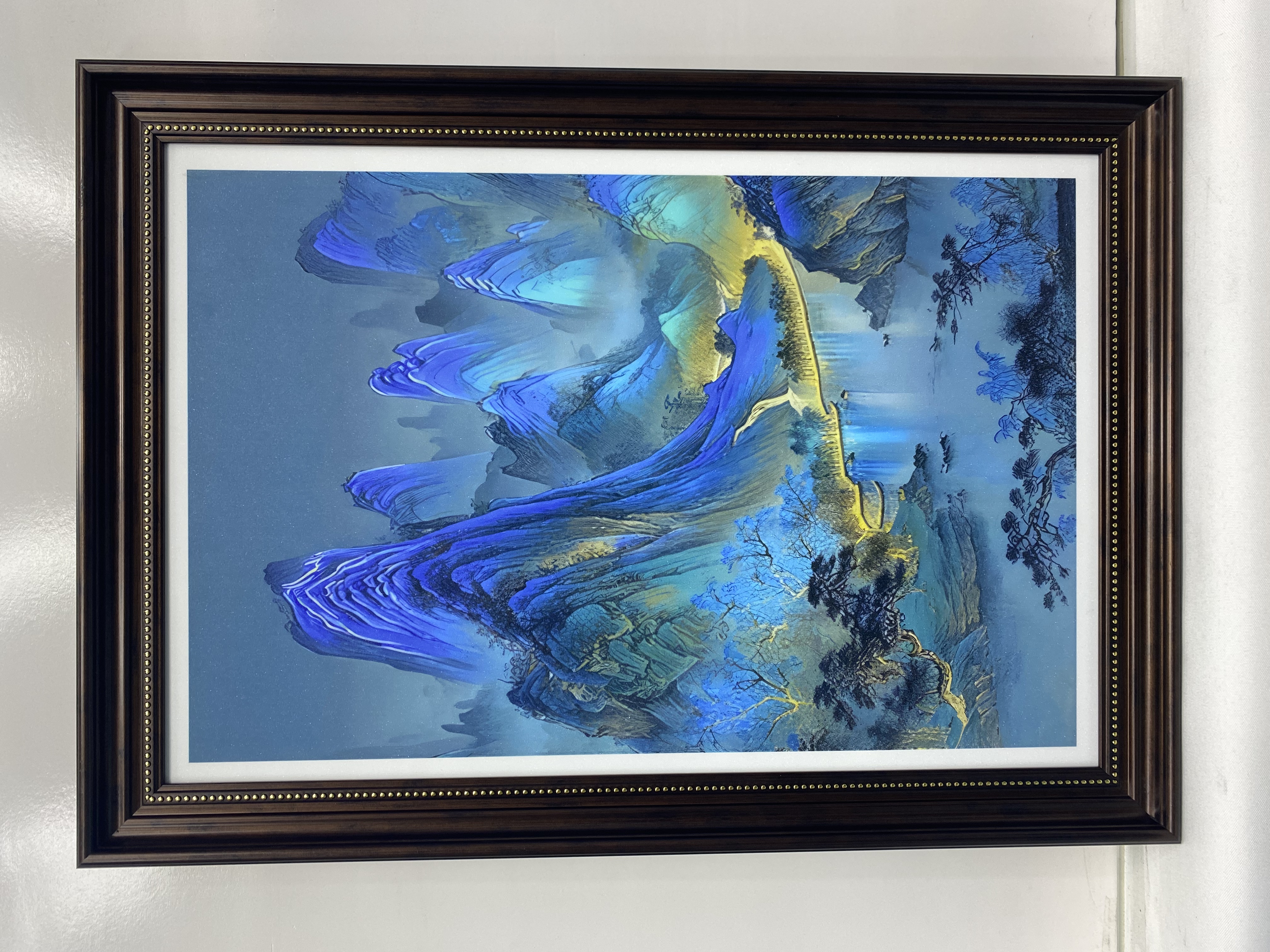 CD015《千里江山图》书房茶室挂画中古风餐厅装饰画客厅电表箱挂画