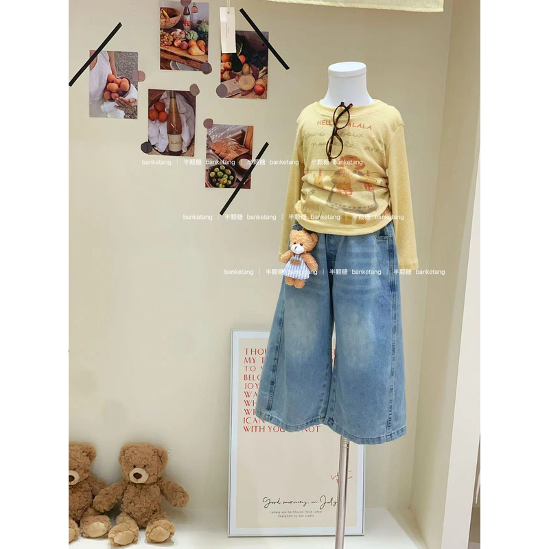 51133-51131现货【清仓 no退no还】女童卡通长袖上衣洋气打底衫