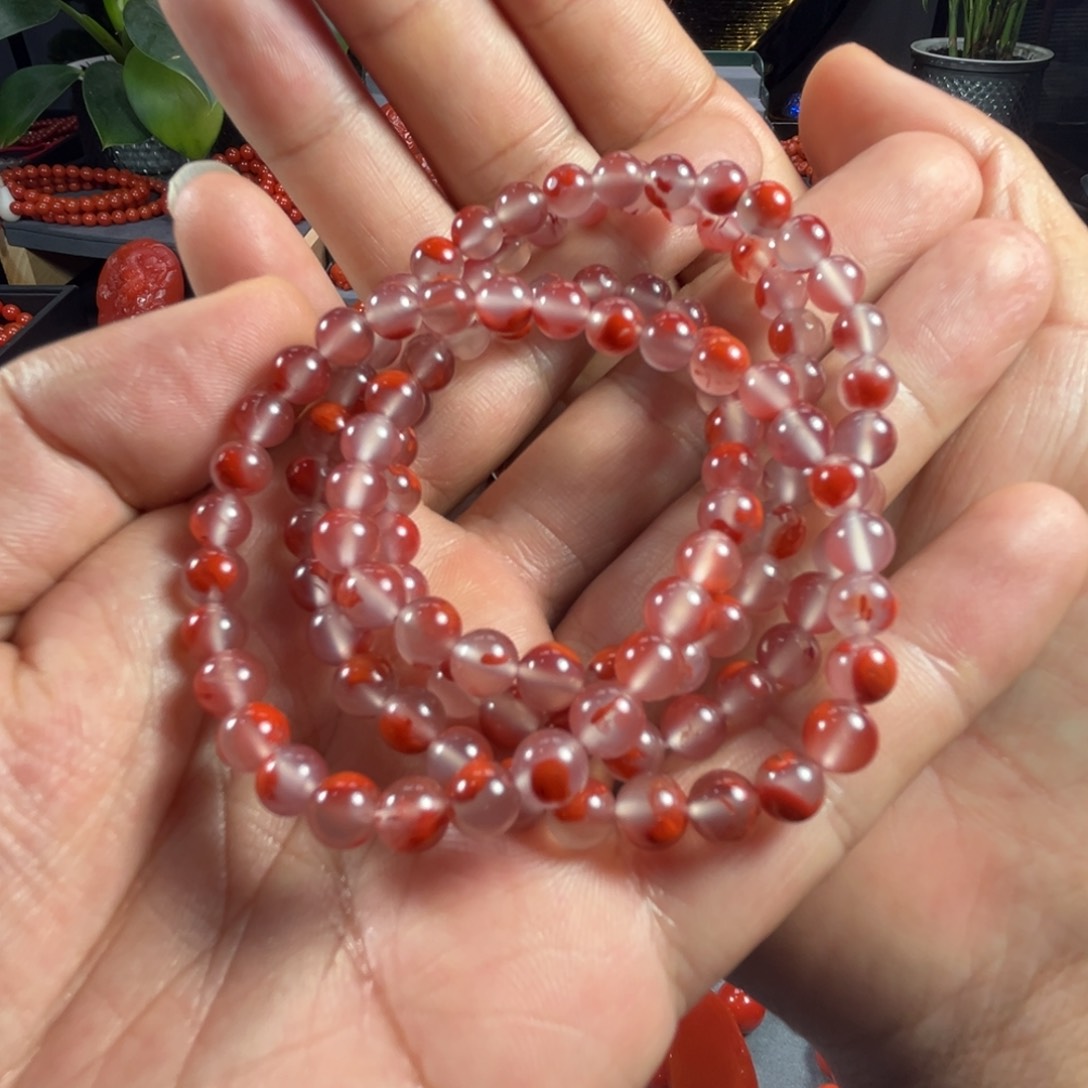 南红玛瑙手链未镶嵌