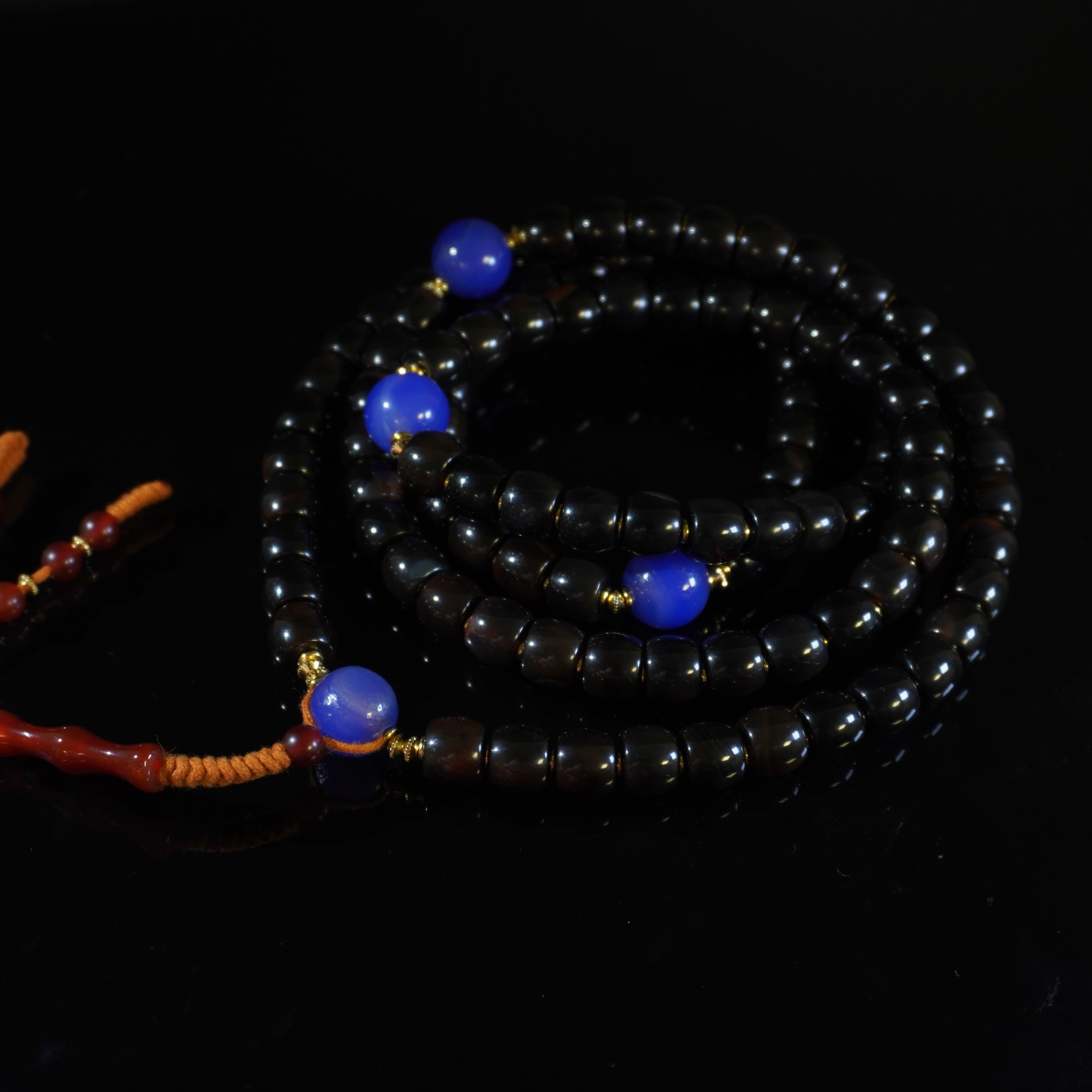 20世纪玛瑙108子/HY005024/金玉良缘/槐荫山房