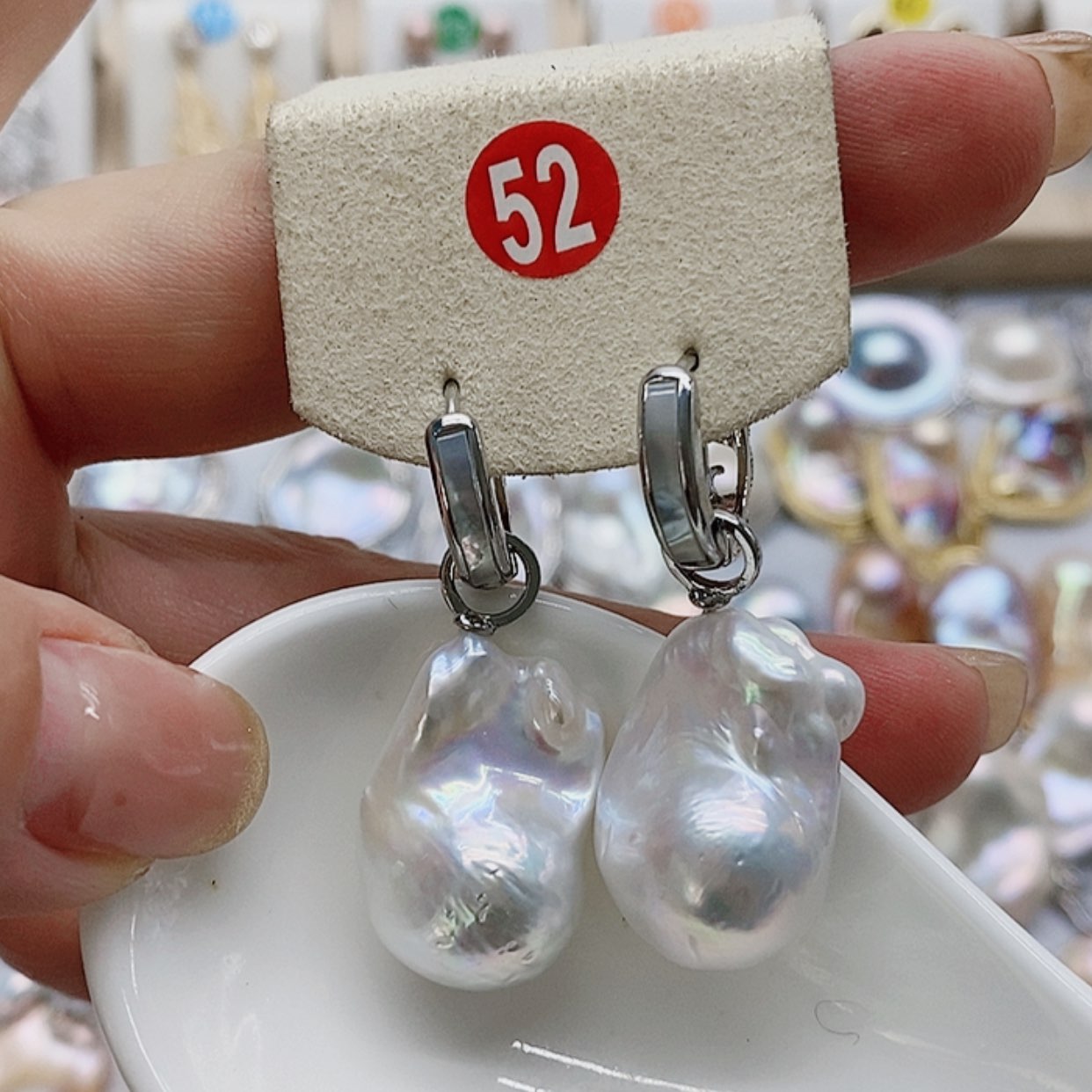 【闪购商品】淡水珍珠耳饰银S925镶嵌