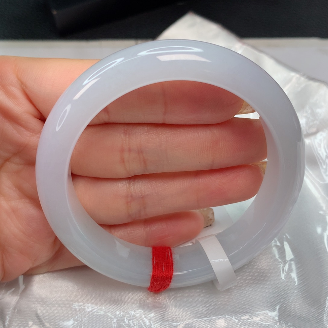 翡翠手镯未镶嵌55-56 白月光