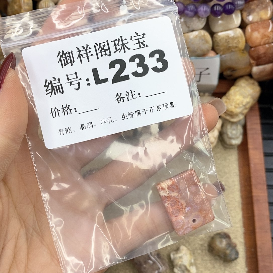 硅化珊瑚（珊瑚玉）L198未镶嵌祈*.