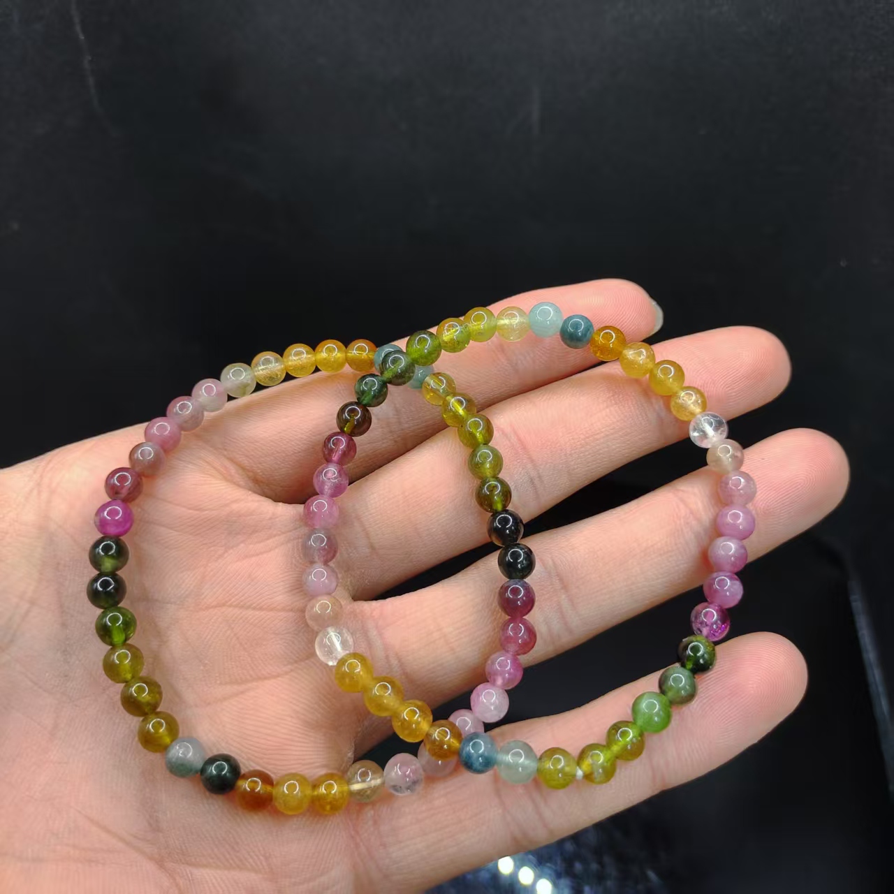 【龙龙严选】碧玺单圈手串Z12【多样性发其一】约5mm