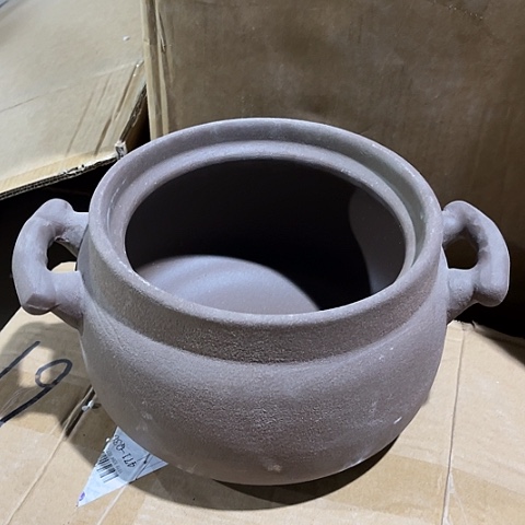 微瑕，明火，口径19高14变形无盖，把子有裂痕3L