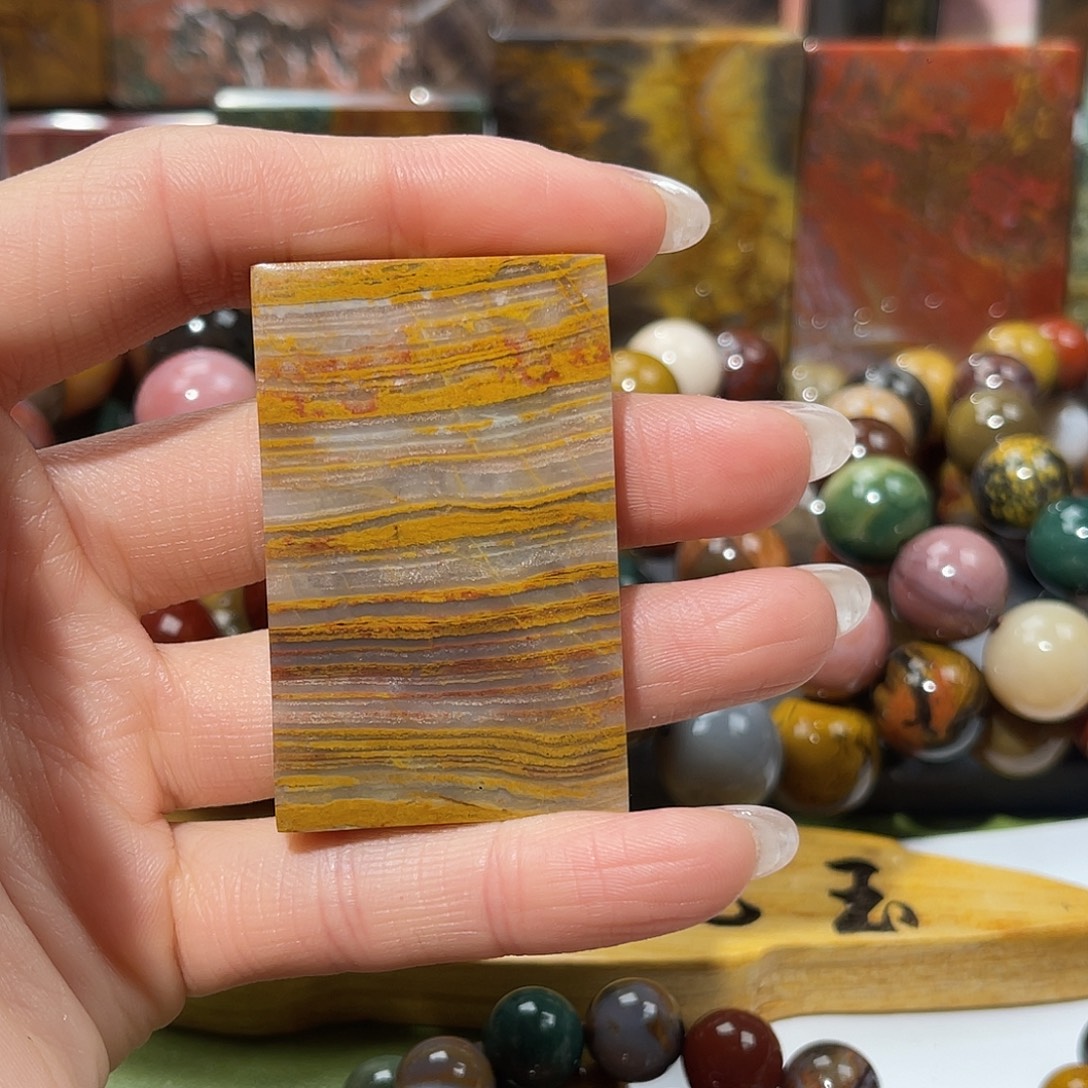 自***雄硅化玉未镶嵌天然北票硅化玉吊坠