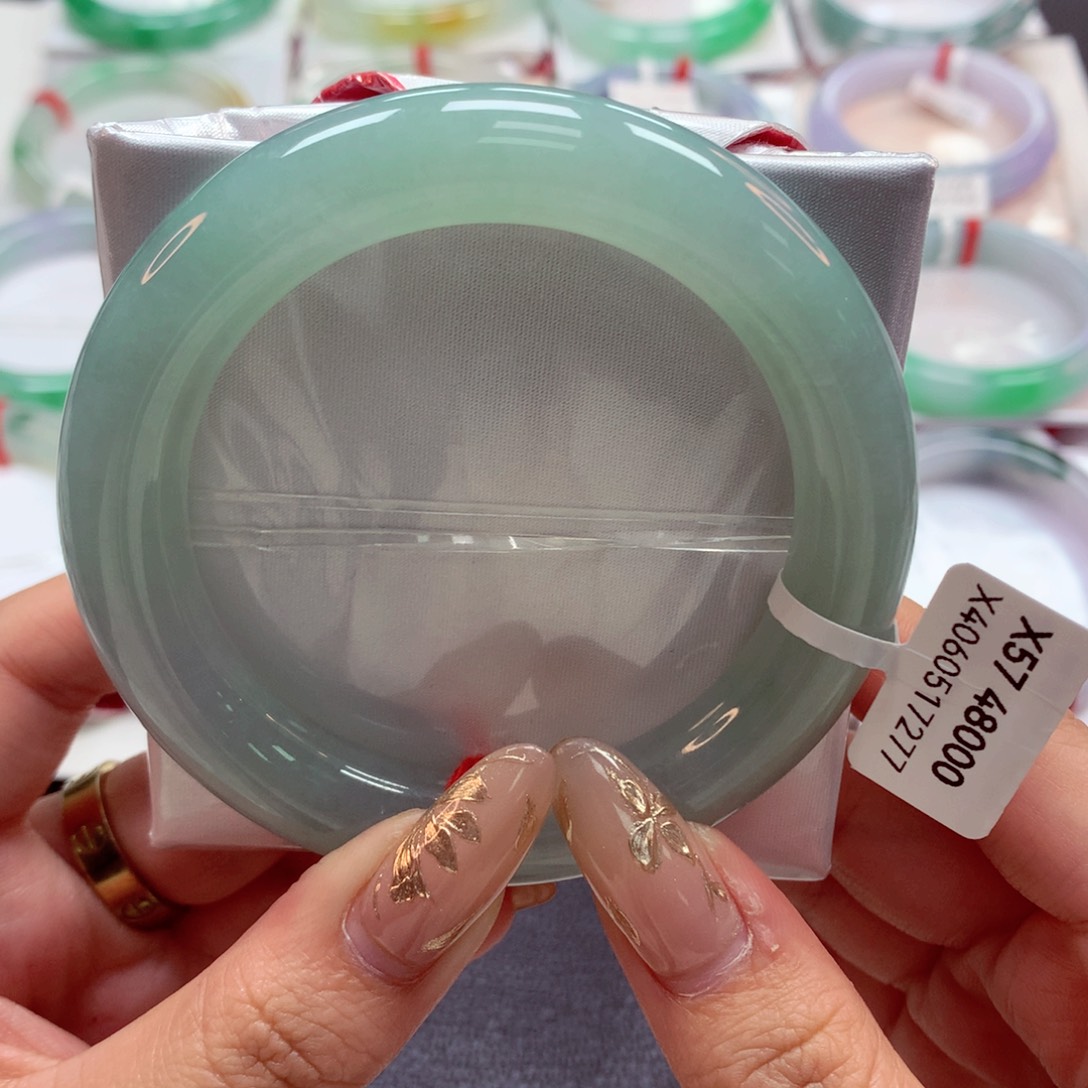 翡翠手镯（圆镯）未镶嵌22（59号）