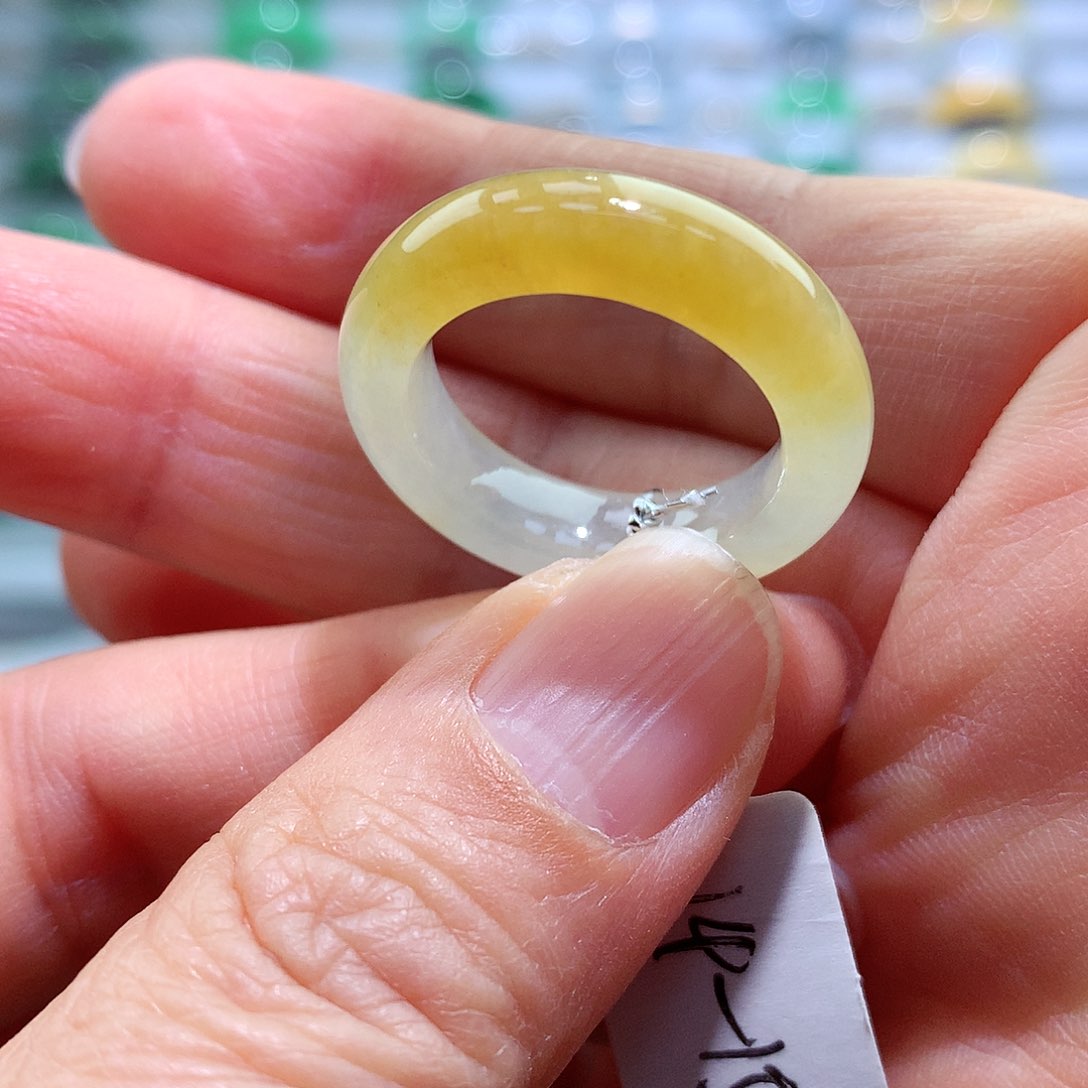 翡翠未镶嵌戒指14-15号