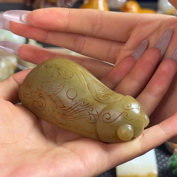 和田玉未镶嵌挂件铭**✔