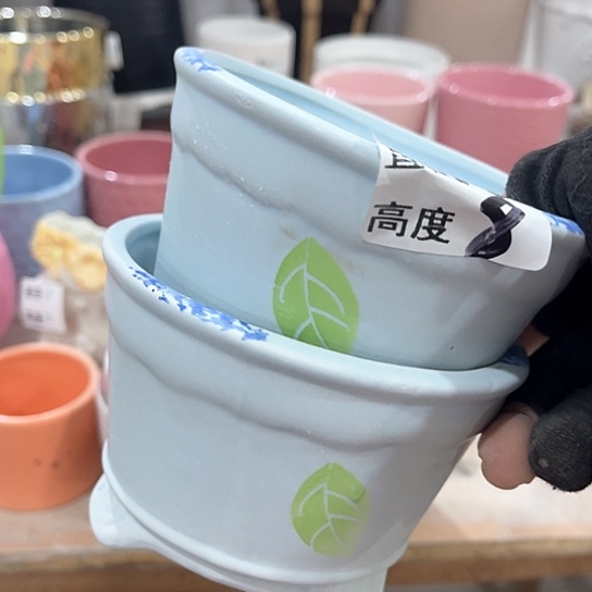 外贸尾货多肉绿植陶瓷花盆