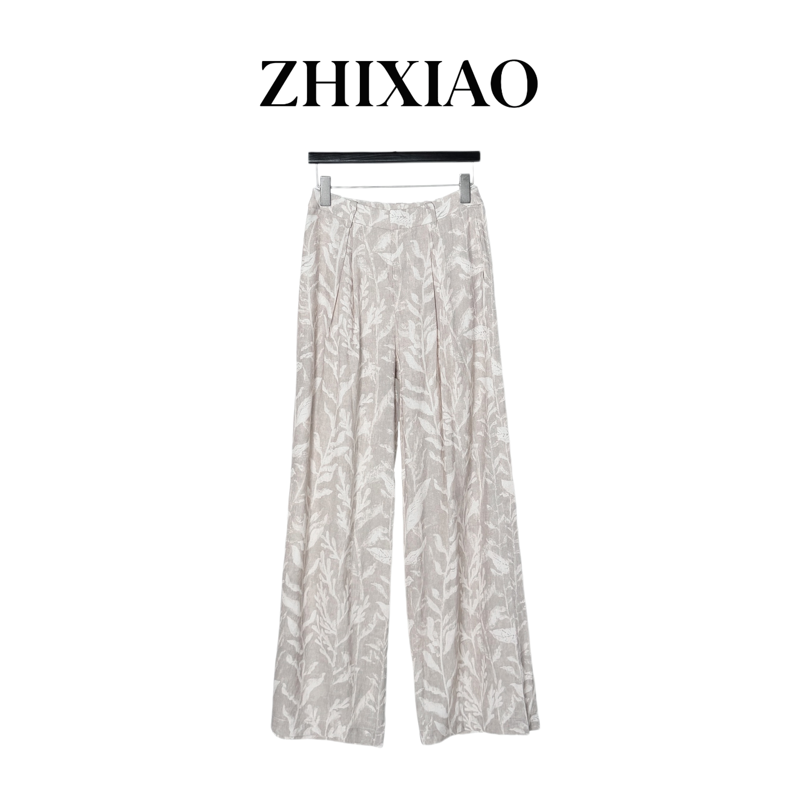 【ZHIXIAO】夏季新款：树叶休闲长裤39691