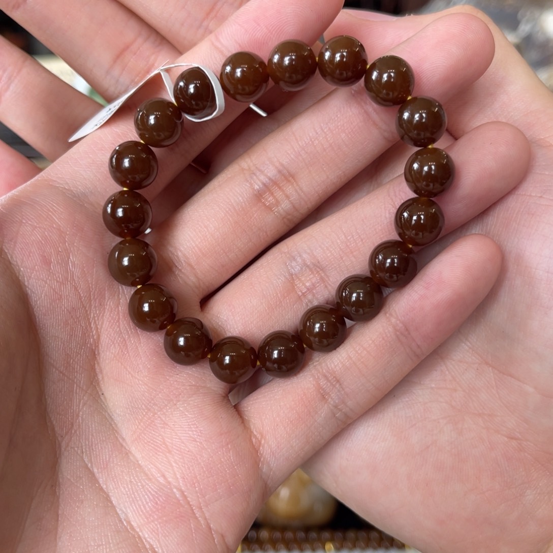 和田玉（糖玉）未镶嵌手串金山全糖10mm手串