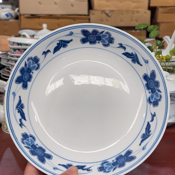 醴陵高温瓷20厘米深盘