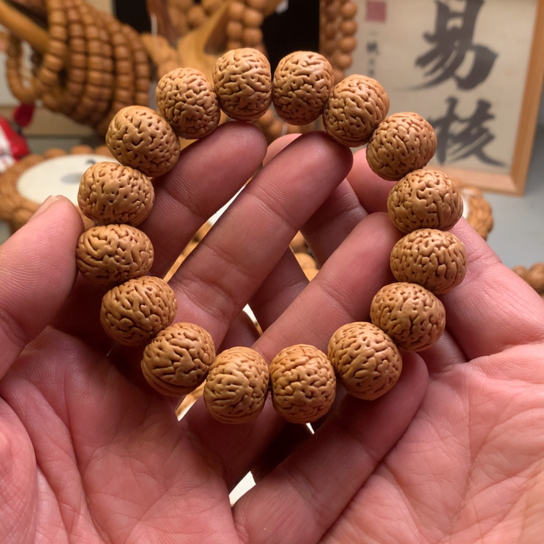 手串桃核【老树磨盘】1.9桃核手串