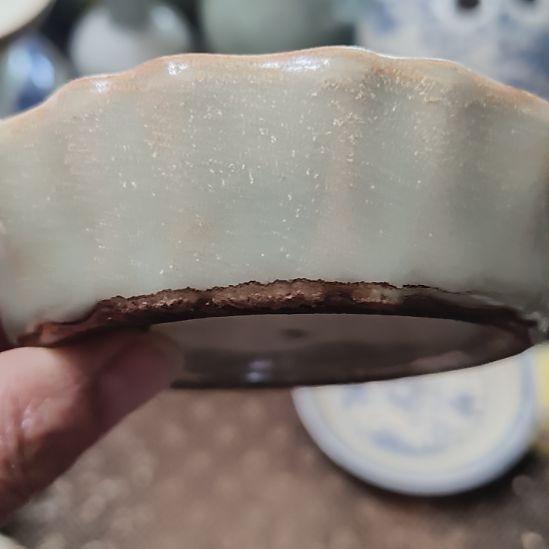 白***女摆件一件精美龙泉水洗全品