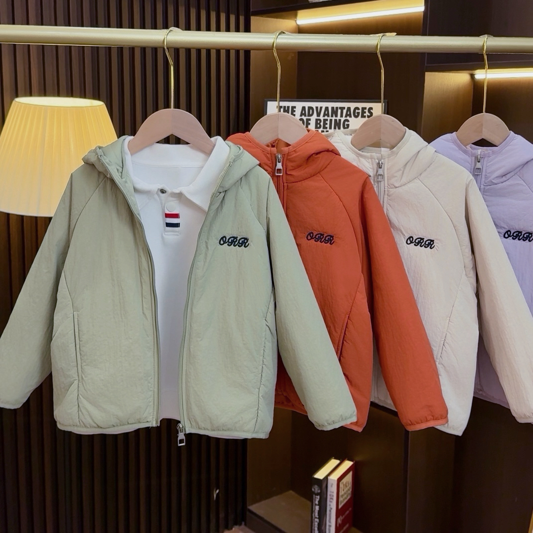 儿童冬季加厚棉服2025新款男童秋冬连帽夹棉拉链外套潮百搭25D02
