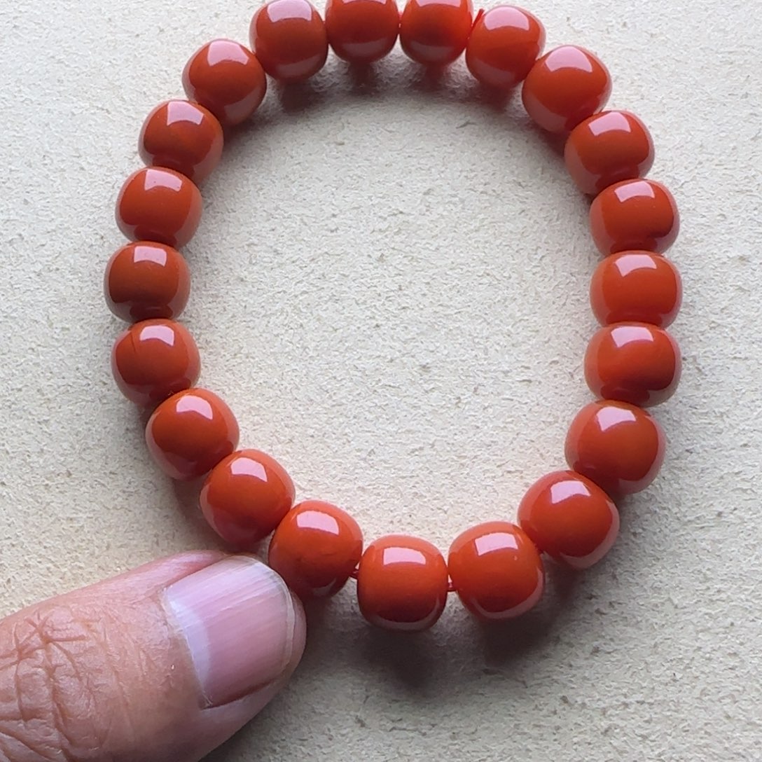 南红玛瑙未镶嵌颈饰11mm大陷坝老型