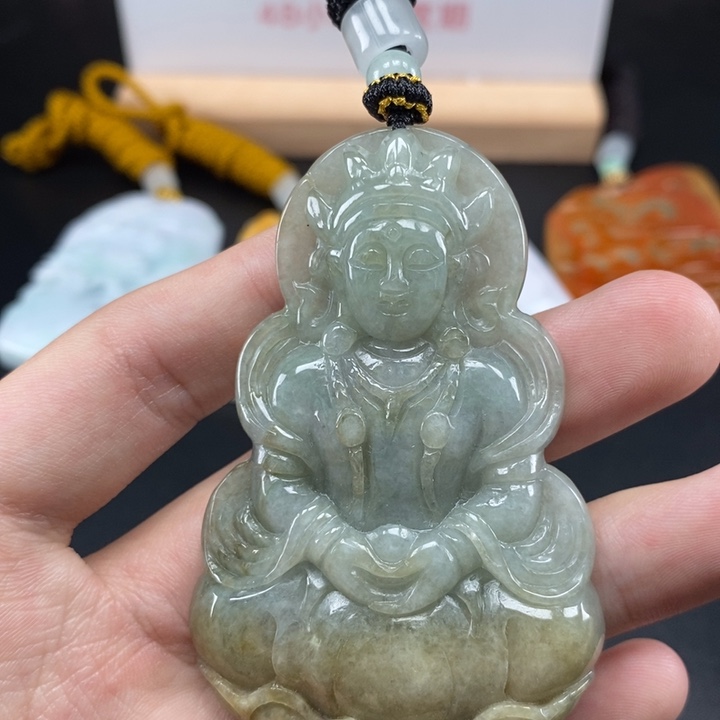 翡翠未镶嵌颈饰天然保真a货翡翠