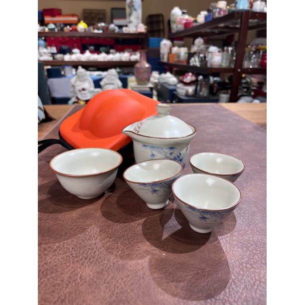 027文竹一壶四杯一壶四杯旅行茶具