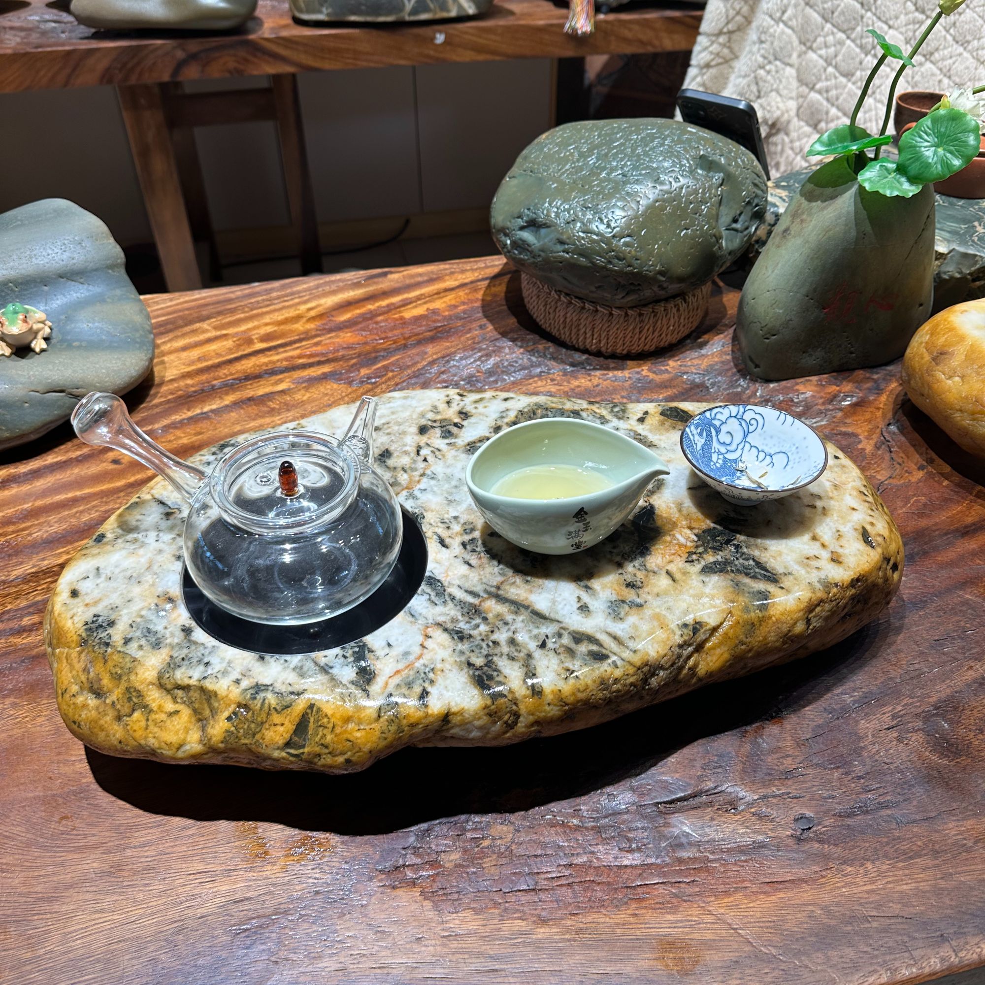 手工茶炉石头茶炉煮茶器电陶炉煮茶器家用茶道烧水创意耐热透明