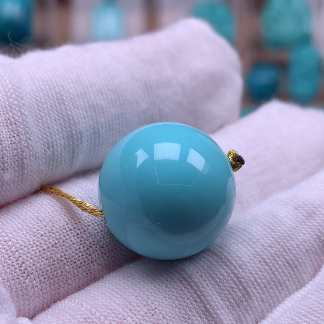 绿松石未镶嵌珠宝奇石19mm