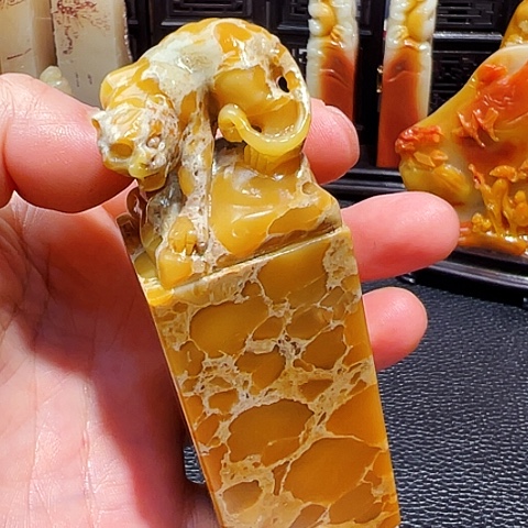 寿山石独****！尺寸15558885885653