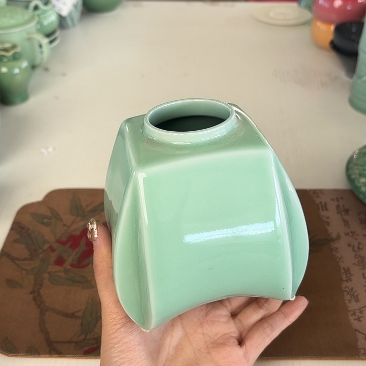 龙泉云间青瓷小米茶器