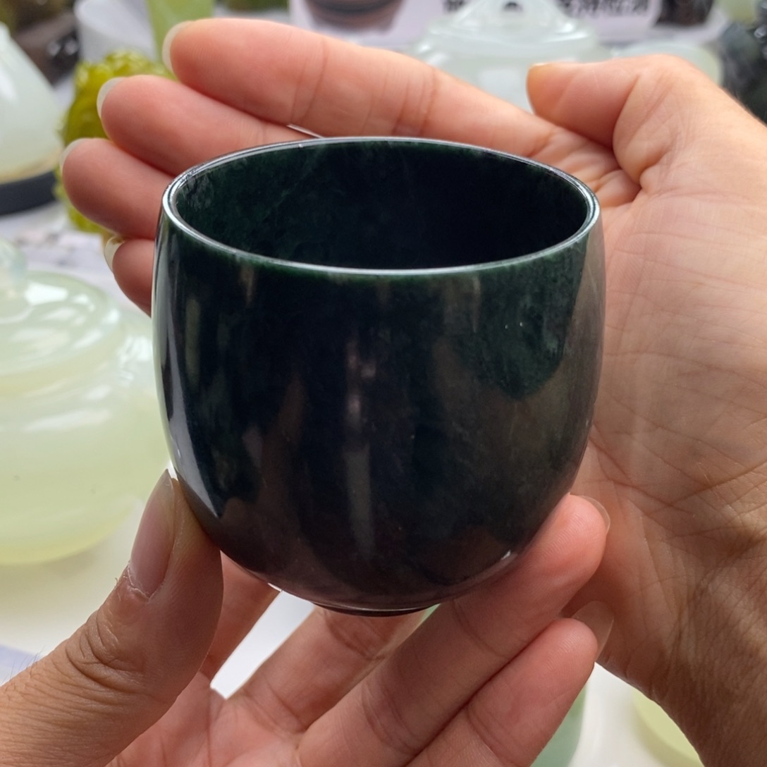 未镶嵌岫玉四大名玉茶杯120毫升