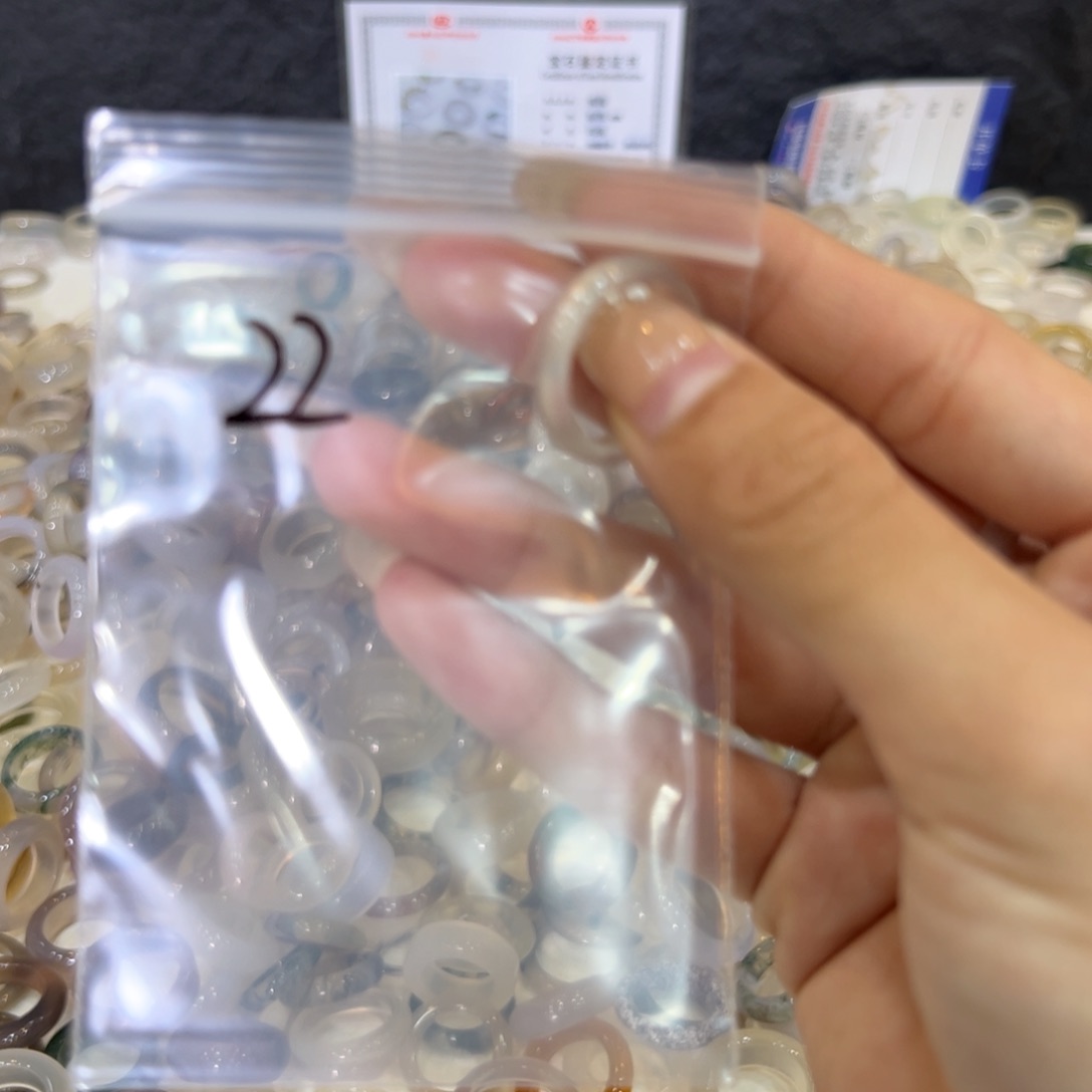 玛瑙/玉髓戒指合金22港16