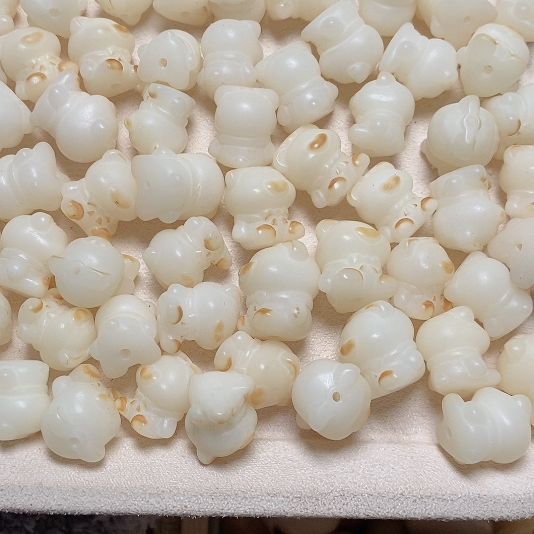 菩提根/象牙果吊坠爱心小熊菩提10颗