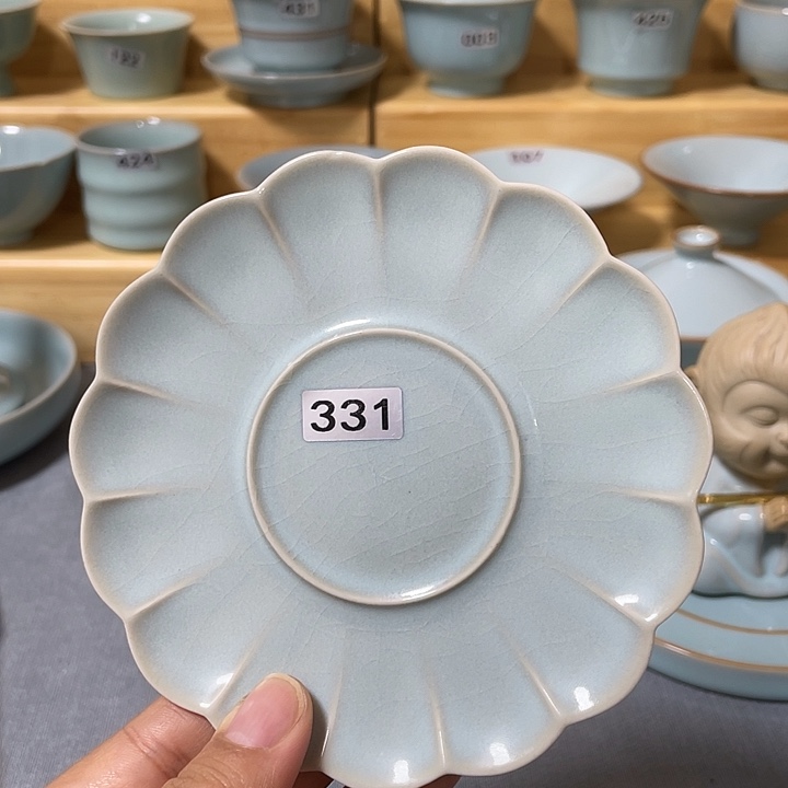 陶瓷杯子微瑕菊花碟