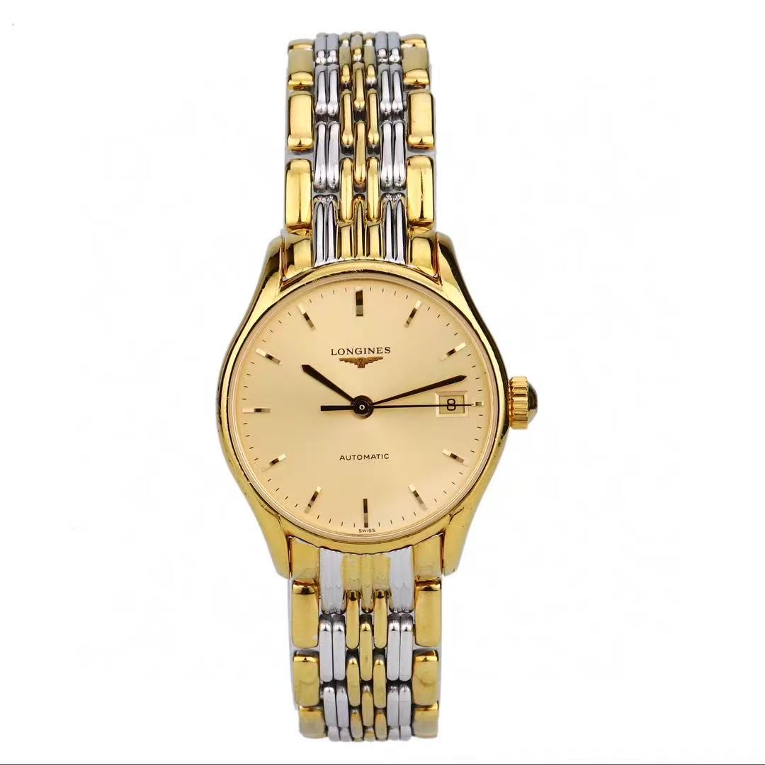 99新 Longines/浪琴 律雅260/机械/金盘条丁/表径30mm/女士