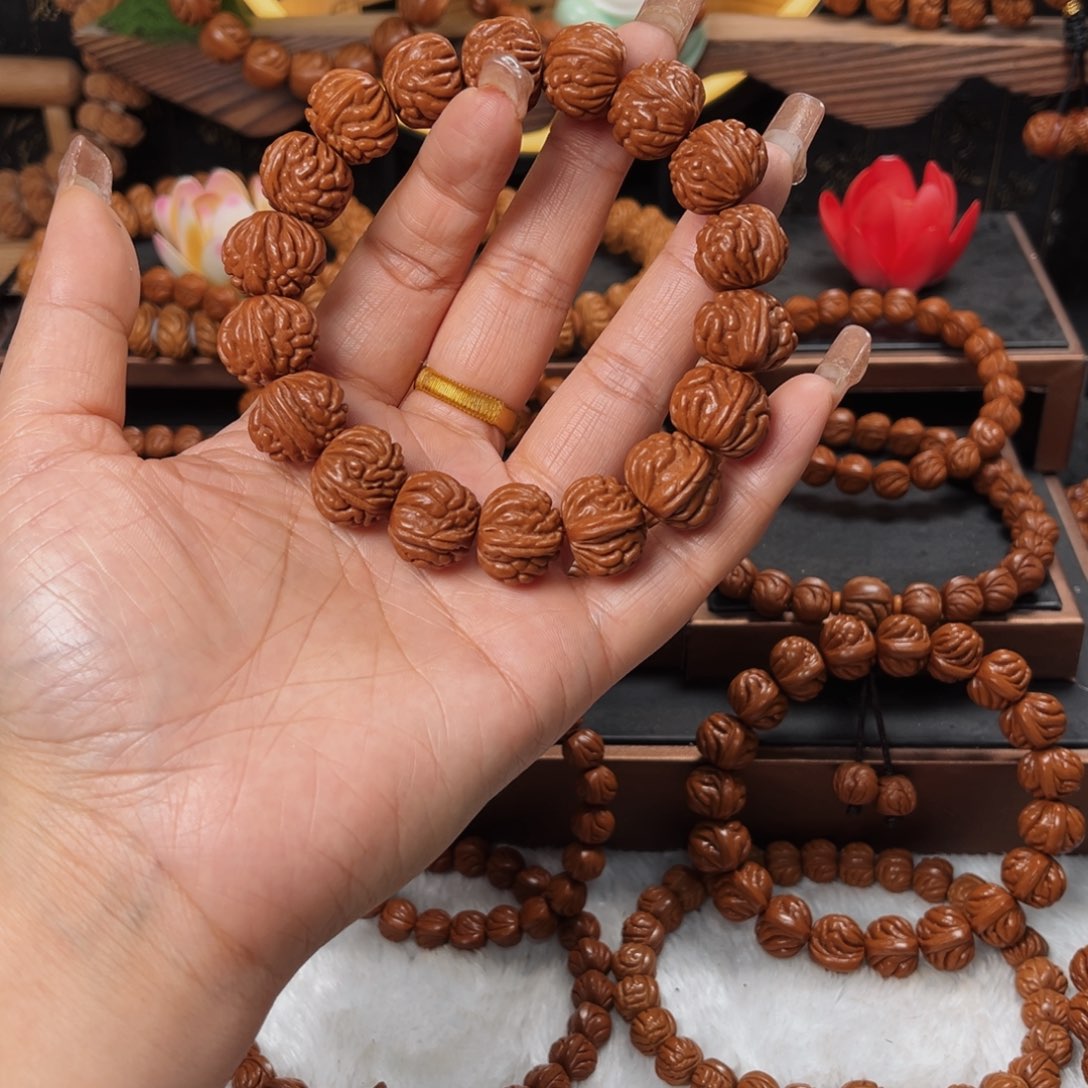 桃核手串呆*18野生籽红魔爆肚铁将军手持